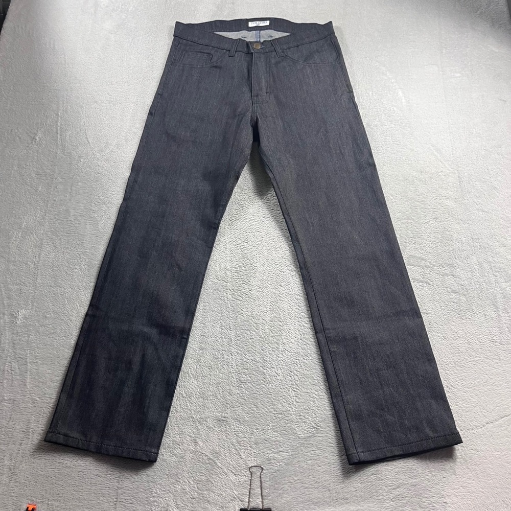 Tom James Blue Delta Mens Dark Wash Straight Leg Denim Jeans 30x30